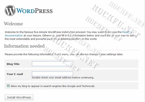 wordpress-7 wordpress安裝頁面